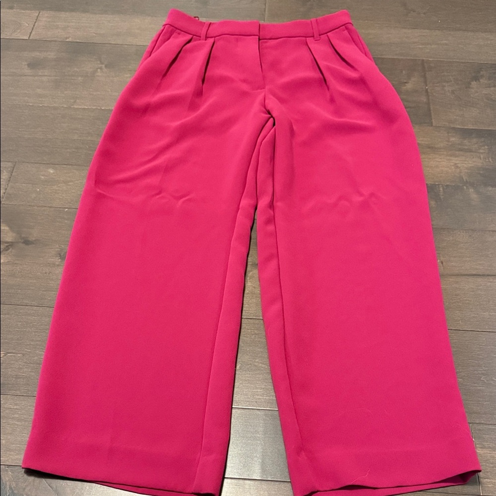 Banana Republic Wide-Leg Trousers in Fuchsia